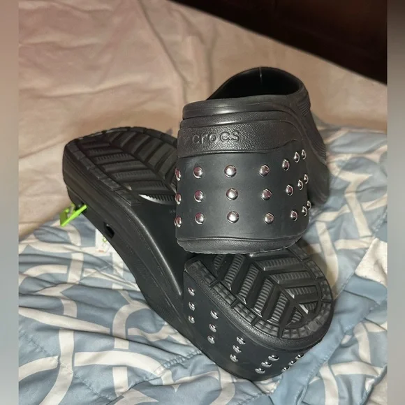 Crocs Unisex Adult Siren Studded Clog – Black – Size M13/W15 – NWT - Picture 8 of 12